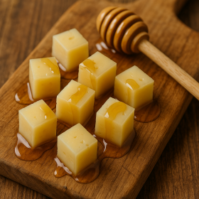 Manchego Cheese Cubes with Honey